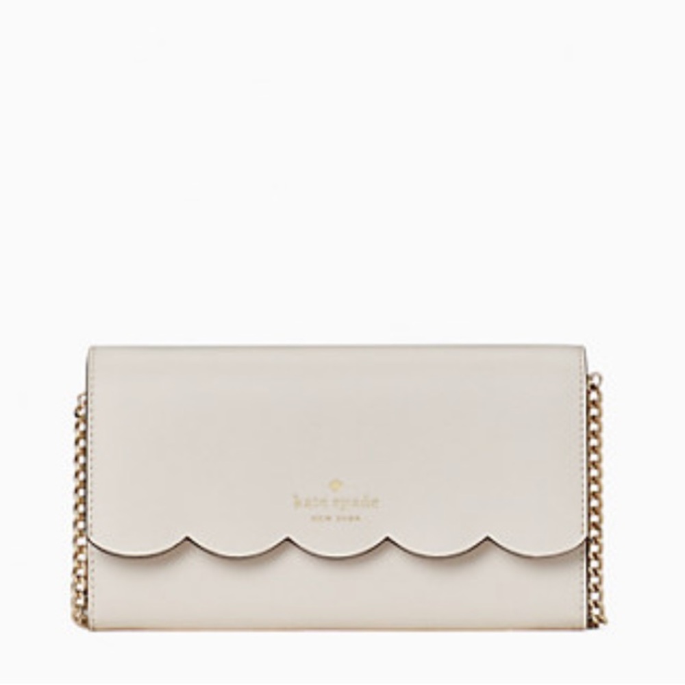 COPY - KATE SPADE | Gemma Cream Parchment Purse Crossbody Wallet on Chain